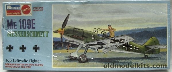 Monogram 1/48 Messerschmitt Me-109 (Bf-109) -  Blue Box Issue, 6800-0100 plastic model kit